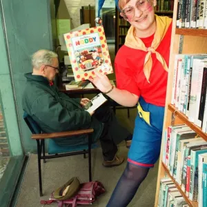 Librarians at Stockton Library have dressed up as characters from well known books Librarians at Stockton Library have dressed up as characters from well known books