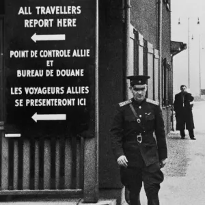Life lines to free West Berlin. Helmstedt a major checkpoint at the border separating