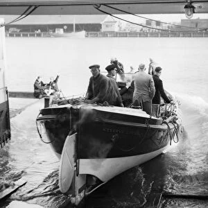 Lifeboat crew at Gorleston-on-Sea station on the Norfolk coast. Circa 1965