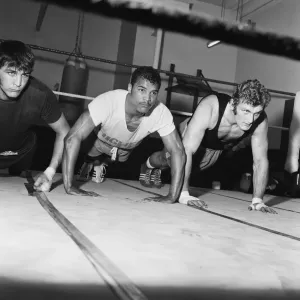Light Heavyweight Boxer John Conteh and Joe Bugner Training Print