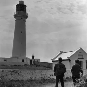 The Lighthouse on Flat Holm Island Print, 17th July 1973
