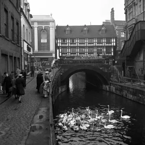 Lincoln - The High Bridge carries Lincolns High Street over the River Witham