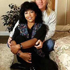 Linda Lewis with boyfriend Saul- October 1989