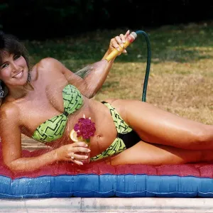 Linda Lusardi Cools Off in 1990 Heatwave Print Linda Lusardi Cools Off in 1990 Heatwave Print