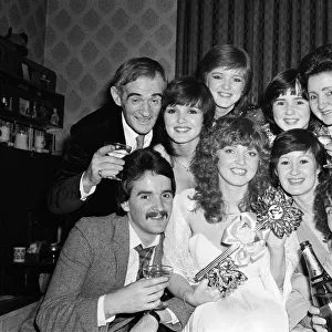 Linda Nolan celebrates her 21st birthday at home in Ilford with her family