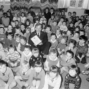 Linthwaite Church of England School pupils being presented with a road safety certificate Linthwaite Church of England School pupils being presented with a road safety certificate