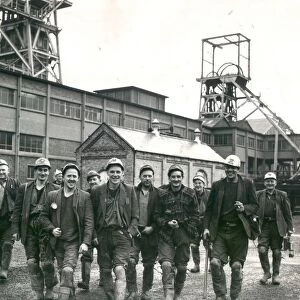 Linton Colliery, Ashington with miners going down on the last shift before closure