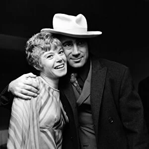 Lionel Bart and Shani Wallis at the reception of the big screen version of Oliver