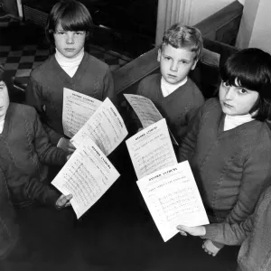 Six little choristers of St. Bedes Choir, Jarrow who have just returned from a Six little choristers of St. Bedes Choir, Jarrow who have just returned from a