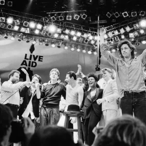 Live Aid dual venue benefit concert held on 13th July 1985 at Wembley Stadium in London