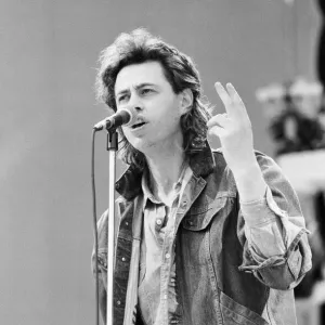 Live Aid dual venue benefit concert held on 13th July 1985 at Wembley Stadium in London