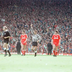 Liverpool 1-2 Newcastle United, Division One league match at Anfield