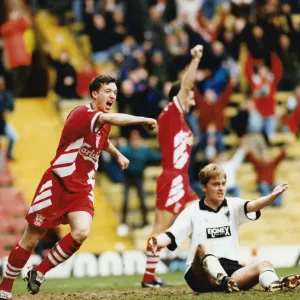 Liverpool 1 v Wimbledon 1. FA Cup 5th round match at Anfield, Liverpool Liverpool 1 v Wimbledon 1. FA Cup 5th round match at Anfield, Liverpool