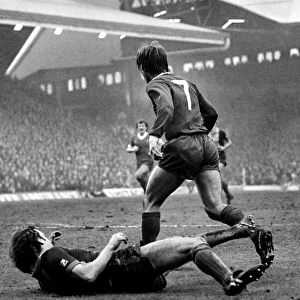 Liverpool 2 v. Southampton 0. Division One Football. February 1981 MF01-39-070