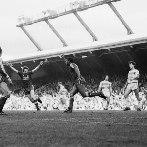 Liverpool 4 Queens Park Rangers 0, Old First Division One game at Anfield Liverpool 4 Queens Park Rangers 0, Old First Division One game at Anfield