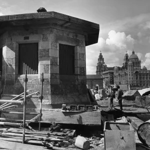 Liverpool Albert Dock Re-development 1st August 1983 Print (00541)