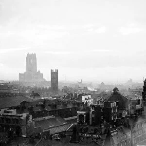 Liverpool Anglican Cathedral 1950 Liverpool skyline A©Mirrorpix