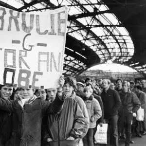 Liverpool Fans Queue for League Cup Special Print, 13th March 1982