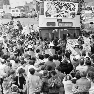 Liverpool FC Homecoming Victory Parade Print 1986 Liverpool FC Homecoming Victory Parade Print 1986
