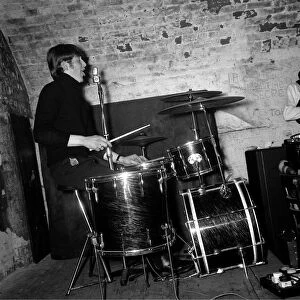 Liverpool Feature, The drummer of The Kinsleys Dave Preston at the Cavern Club