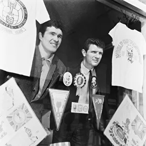 Liverpool football captain Ron Yeats and Brian Labone, captain of Merseyside rivals