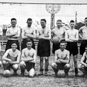 Liverpool football team pose for a group photograph during their tour of the Balknas Liverpool football team pose for a group photograph during their tour of the Balknas