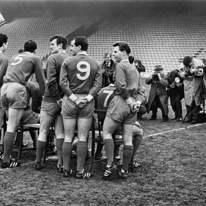 Liverpool Football Team Pre-Wembley Photocall Print, 14th April 1965 Liverpool Football Team Pre-Wembley Photocall Print, 14th April 1965