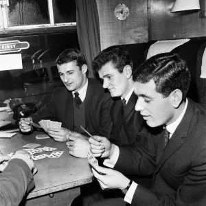 Liverpool Football Team Print: Players on Train to London Liverpool Football Team Print: Players on Train to London