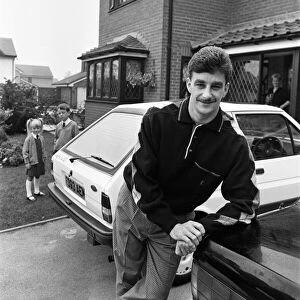 Liverpool footballer John Aldridge at home. 13th September 1989