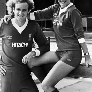 Liverpool's Phil Thompson with Toni Byrne, 1979 Print Liverpool's Phil Thompson with Toni Byrne, 1979 Print
