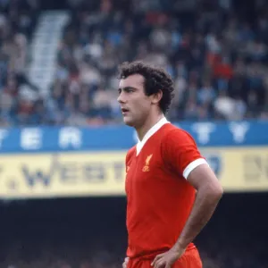 Liverpool footballer Ray Kennedy in action against Leicester City at Filbert Street Liverpool footballer Ray Kennedy in action against Leicester City at Filbert Street