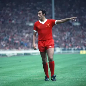 Liverpool footballer Ray Kennedy gives instructions during the Charity Shield match Liverpool footballer Ray Kennedy gives instructions during the Charity Shield match