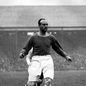 Liverpool footballer Ray Lambert in action. 7th April 1947