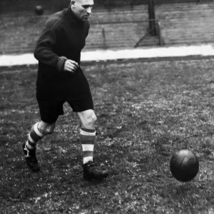 Liverpool footballer Ray Lambert during a training session. 25th April 1950 Liverpool footballer Ray Lambert during a training session. 25th April 1950