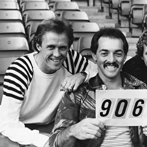 Liverpool footballers Phil Neal, Bruce Grobbelaar and Alan Kennedy who have played 906