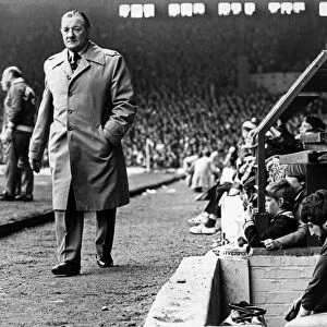 Liverpool manager Bob Paisley at Anfield during the League Division One match against