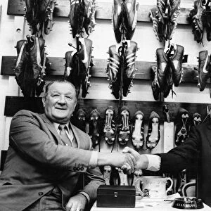Liverpool manager Bob paisley with assistant Joe Fagan in the famous boot room at Anfield