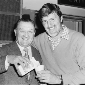 Liverpool manager Bob Paisley with BBC television presenter Jimmy Hill