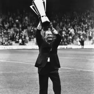 Liverpool Manager Bob Paisley with Manager of the Year Award Print Liverpool Manager Bob Paisley with Manager of the Year Award Print