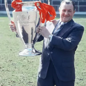 Bob Paisley with European Cup Trophy Print 1979 Bob Paisley with European Cup Trophy Print 1979