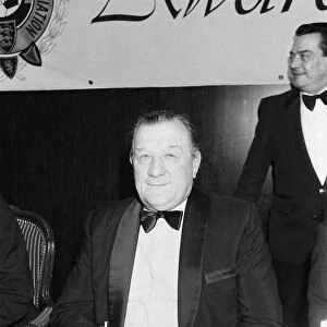 Liverpool manager Bob Paisley at the Professional Footballers Association Dinner in