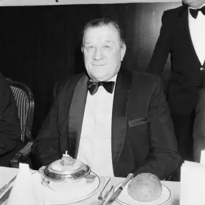 Liverpool manager Bob Paisley at the Professional Footballers Association Dinner in