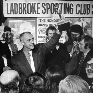 Liverpool manager Bill Shankly accepts the Award as part of the Ladbroke Sporting Club Liverpool manager Bill Shankly accepts the Award as part of the Ladbroke Sporting Club