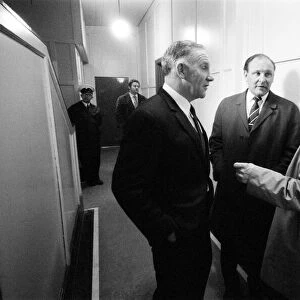Liverpool manager Bill Shankly chats to Spurs manager Bill Nicholson and Harry Potts