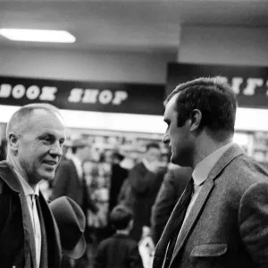 Liverpool manager Bill Shankly, greets Noel Cantwell, manager of Coventry City