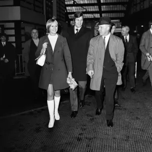 Liverpool manager Bill Shankly at Lime Street Station to greet new signing John Toshack