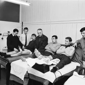 Liverpool Team in Treatment Room Print, 12th March 1966 Liverpool Team in Treatment Room Print, 12th March 1966