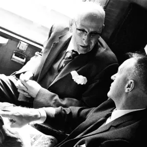 Liverpool manager Bill Shankly pictured with TV Williams on the Liverpool team return to