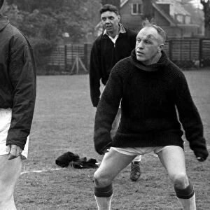 Liverpool manager Bill Shankly plays five a side football with some of his players during