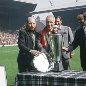 Bill Shankly Receives Bells Whisky Trophy Print 1973